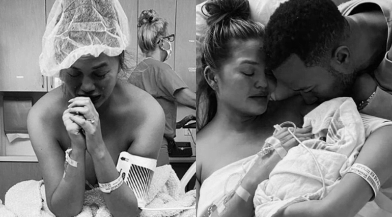 John Legend, în brațe cu al treilea bebeluș. Artistul și soția au trecut prin infertilitate și pierderea prematură a ultimului copil 
