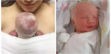 O mamă a născut un bebeluș cu părul complet alb: „Știam că bebelușii noștri aveau șanse de 25% să se nască cu albinism” | Demamici.ro