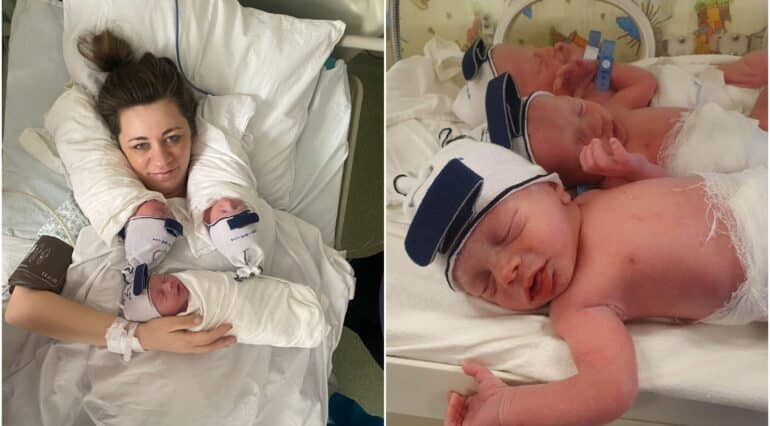 Doi sibieni au devenit părinți de tripleți identici concepuți pe cale naturală: „Doctorul mereu îmi spunea: sarcină dumnezeiască ai tu aici!” EXCLUSIV | Demamici.ro