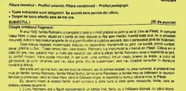 Subiecte și barem la simularea examenului de Bacalaureat 2023, proba la Limba și literatura română | Demamici.ro