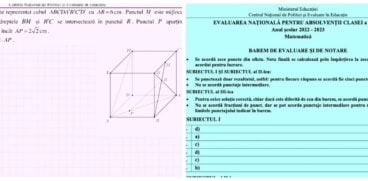 Subiecte Matematică simulare Evaluarea Națională 2023 + Baremele de corectare | Demamici.ro