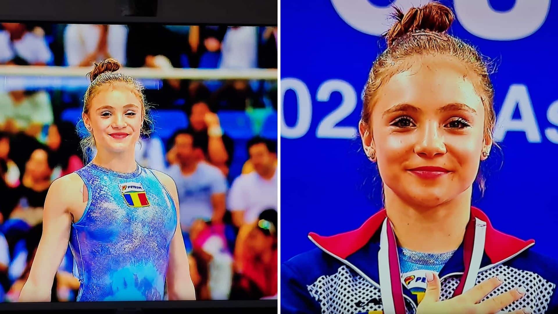 Sabrina Voinea este noua speranță a gimnasticii românești. La vârsta de 15 ani a câștigat două medalii de aur