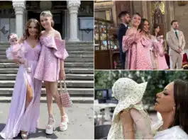 Andreea Antonescu și-a botezat fetița, pe Venice Victoria. Mămica și cele două fiice au purtat ținute asortate | Demamici.ro