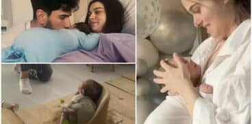 Theo Rose, prima ședință foto pentru bebelușul ei. Sasha Ioan are puțin peste două săptămâni de viață și e adorabil | Demamici.ro
