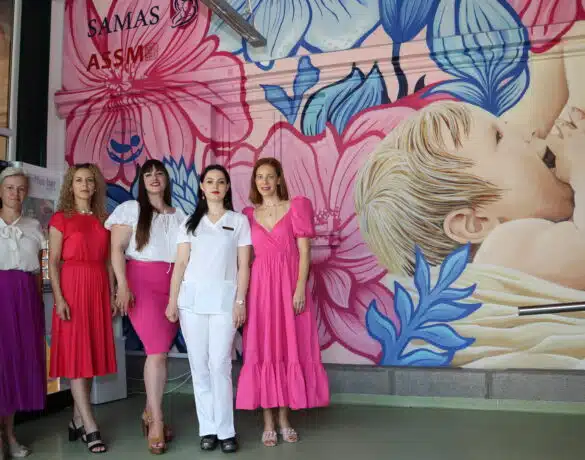 Pictură murală pe tema alăptării, inaugurată la Spitalul Clinic de Obstetrică-Ginecologie „Prof. Dr. Panait Sîrbu”. Asociația SAMAS împreună cu ASSMB celebrează Săptămâna Mondială a Alăptării | Demamici.ro