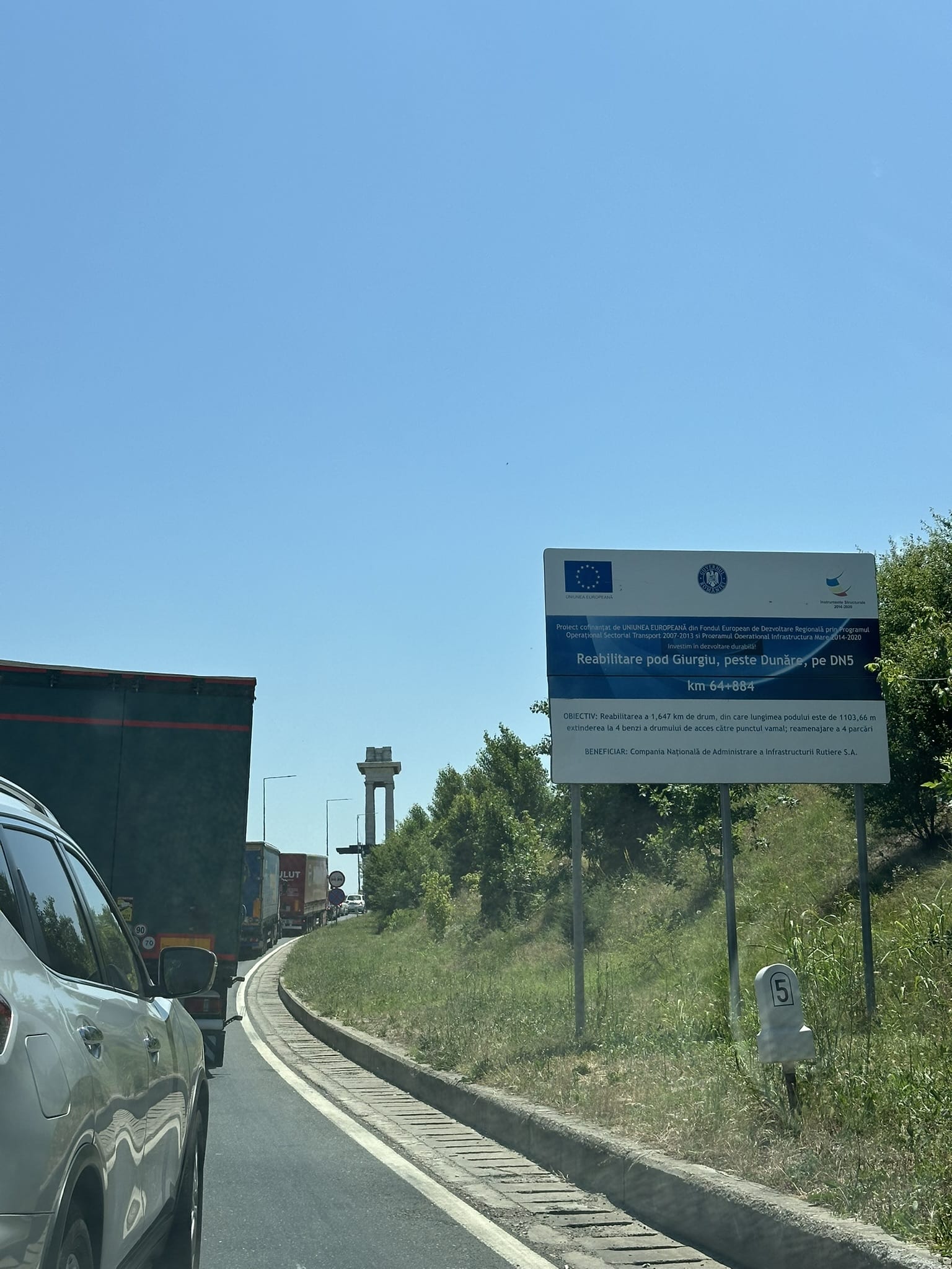 Coada de la podul Giurgiu - Ruse