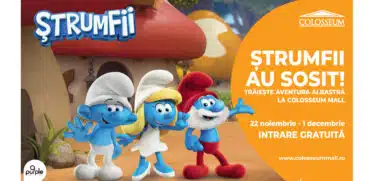 Universul Ștrumfilor ajunge la Colosseum Mall! Aventură albastră pentru copii, între 22 noiembrie și 1 decembrie (P) | Demamici.ro