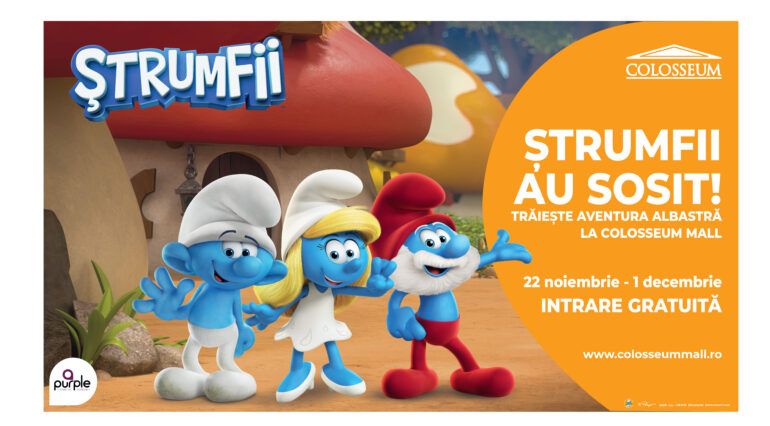 Universul Ștrumfilor ajunge la Colosseum Mall! Aventură albastră pentru copii, între 22 noiembrie și 1 decembrie (P) | Demamici.ro