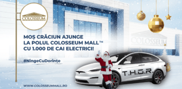 Moș Crăciun ajunge la „Polul Colosseum Mall” cu un convoi electric: 1.000 cp și „sănii” high-tech într-o paradă urbană | Demamici.ro