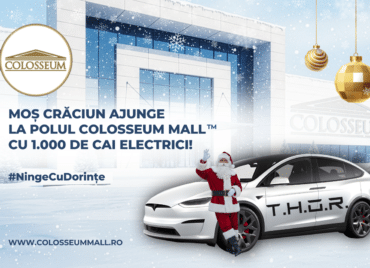 Moș Crăciun ajunge la „Polul Colosseum Mall” cu un convoi electric: 1.000 cp și „sănii” high-tech într-o paradă urbană | Demamici.ro