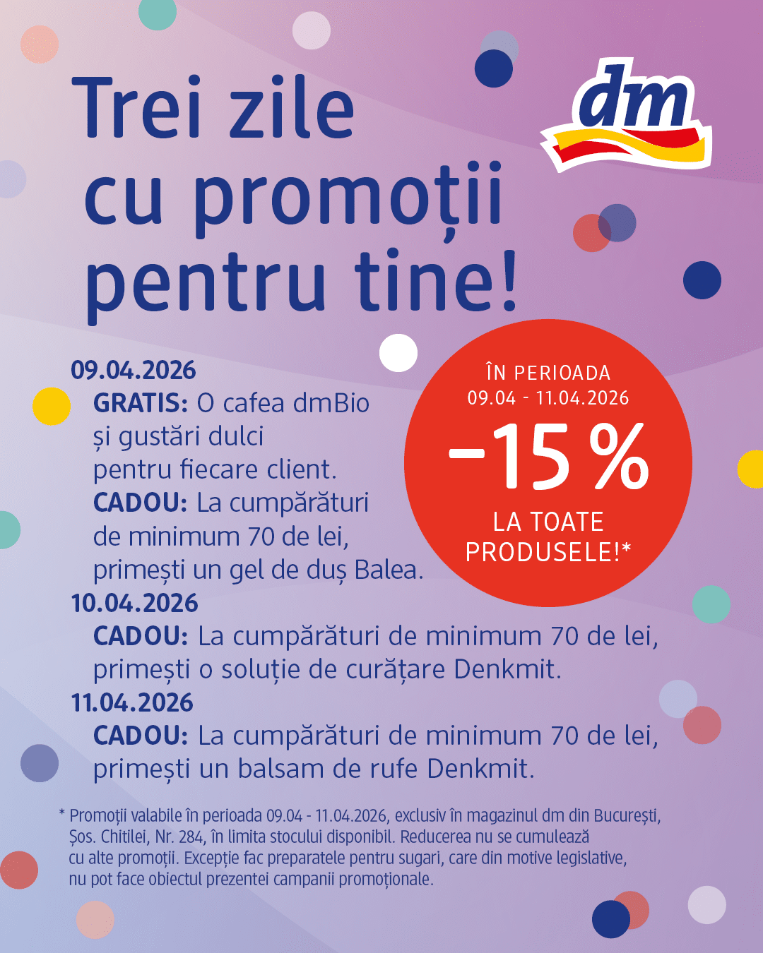 DM drogerie markt se deschide pe 9 aprilie în Colosseum Mall și oferă 15% reducere la toate produsele | Demamici.ro